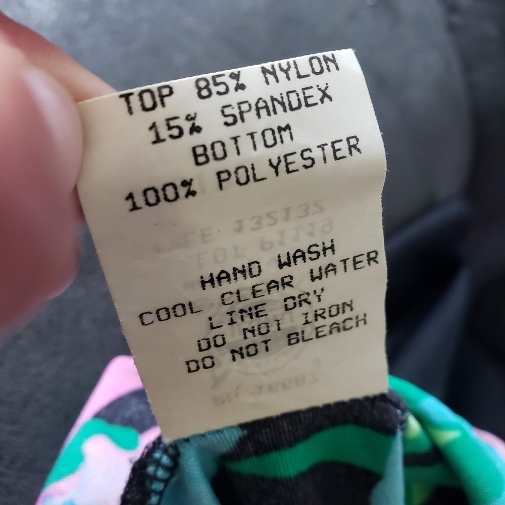 Union Made Vintage Women's One Piece Swimsuit Tropical Floral Skirt Colorful 6 - Picture 6 of 14